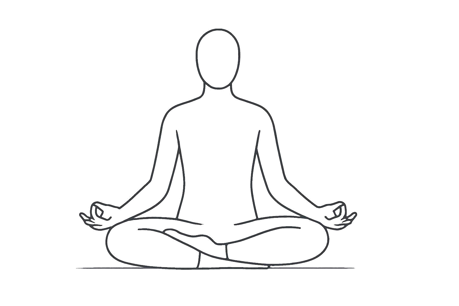 Yoga-Skizze, harmonisch und ruhig